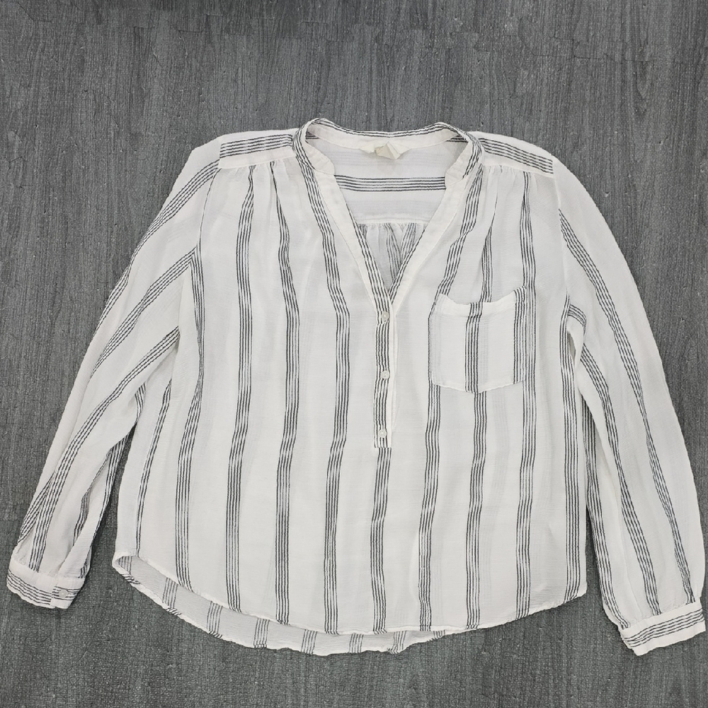 H&M Black and White Striped Women's Blouse